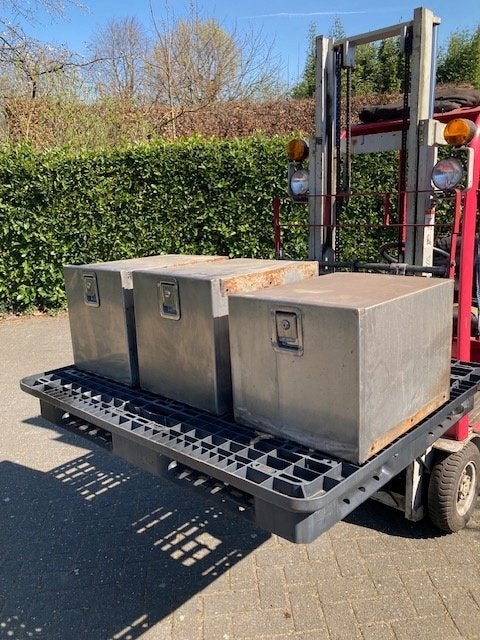Inox opbergkoffers/box, Ophalen