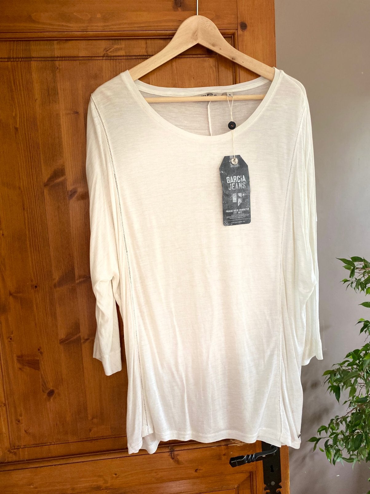 Nieuwe longsleeve  Garcia Jeans dames maat XL, Verzenden, Nieuw, Wit, Blouse of Tuniek