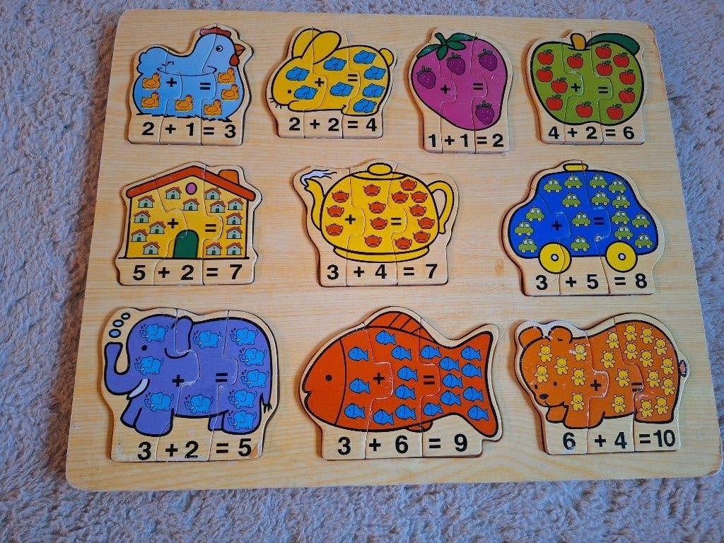Houten puzzel, Ophalen, Gebruikt, 10 tot 50 stukjes, Van hout
