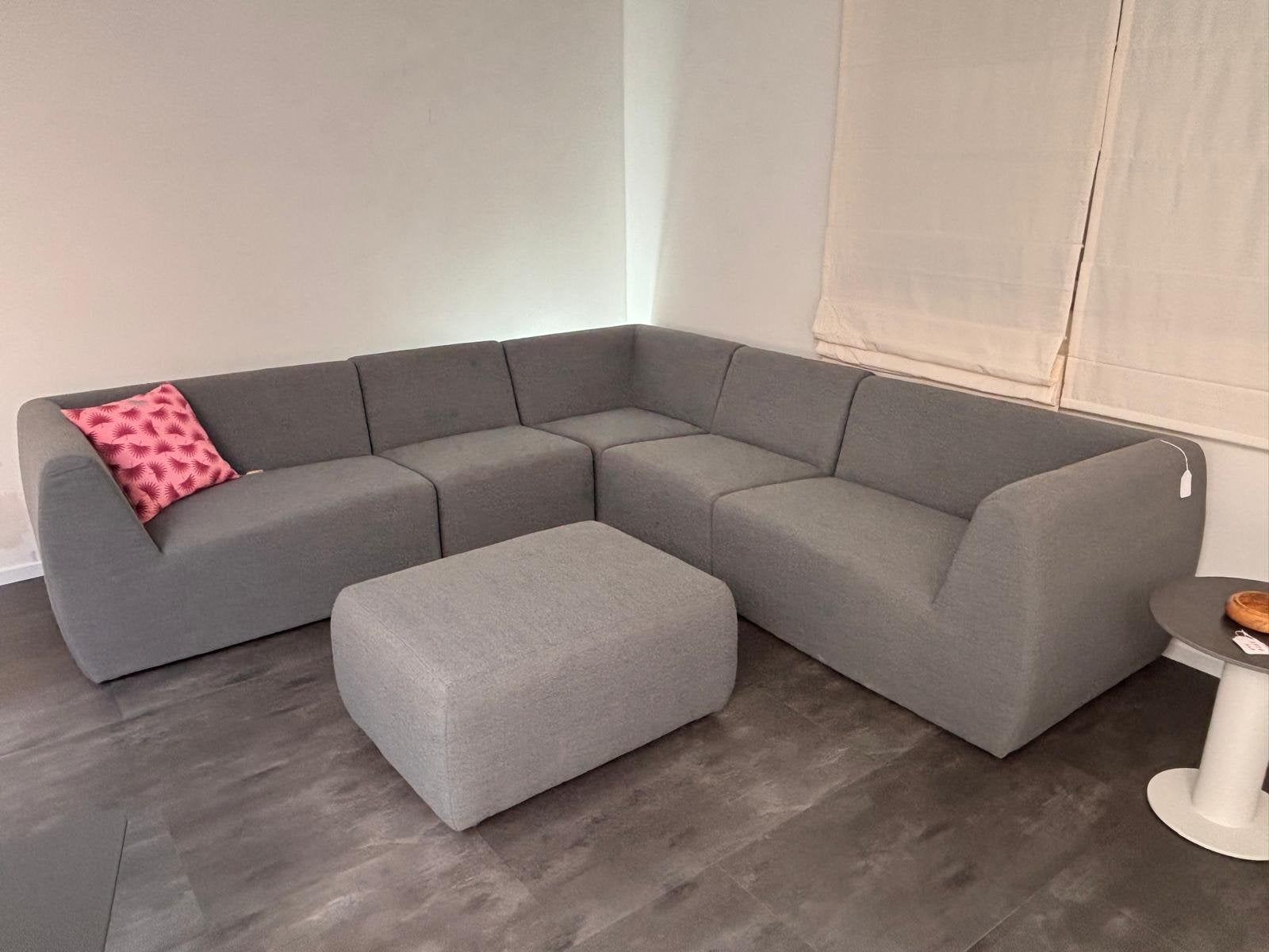 Salon d’angle de jardin XXL avec pouf 100% outdoor, Enlèvement, Neuf, Aluminium