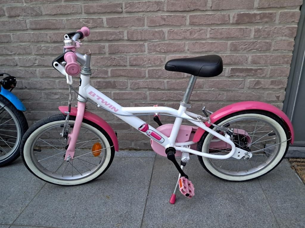 roze fiets 16 inch, Ophalen, B-twin, Velgrem, 16 inch