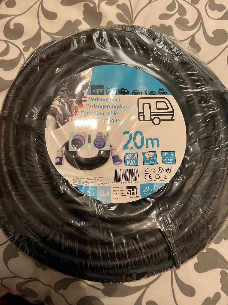Kabel met CEE stekker, Caravans en Kamperen, Kampeeraccessoires, Ophalen of Verzenden, Nieuw