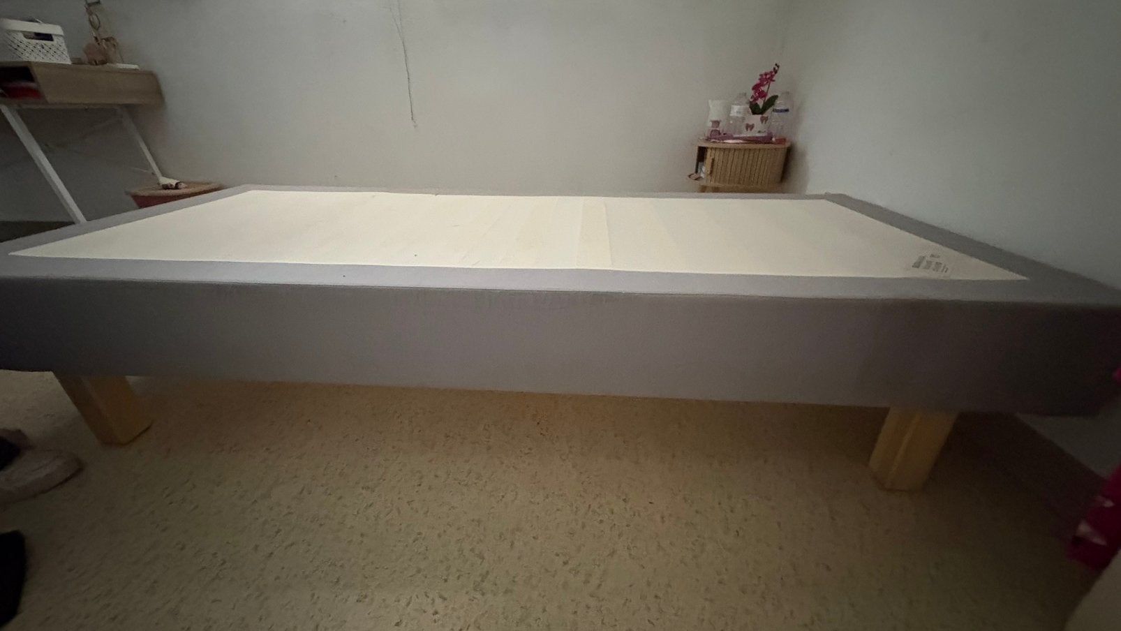 1 persoons boxspring, Huis en Inrichting, Slaapkamer | Bedden, Ophalen, Zo goed als nieuw