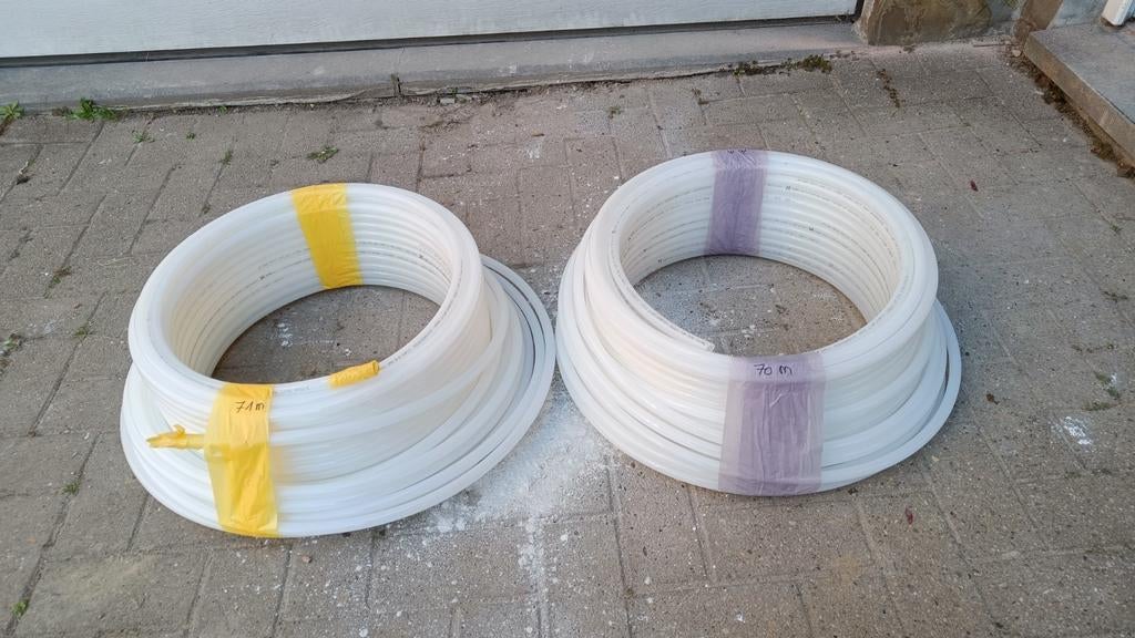 2 rollen PE-RT buis 16mm, 70/71m, Ophalen