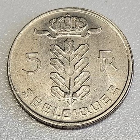 Belgique : 5 Francs 1975 FR UNC Morin 582 Réf 16863, Enlèvement ou Envoi, Métal, Monnaie en vrac