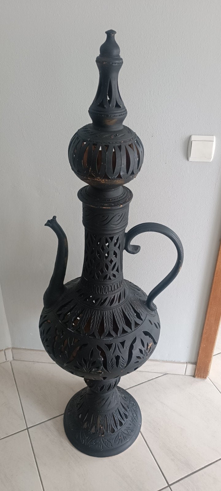 Grote vintage vloerkruik in oosterse stijl, Antiek en Kunst, Antiek | Brons en Koper, Ophalen, Brons