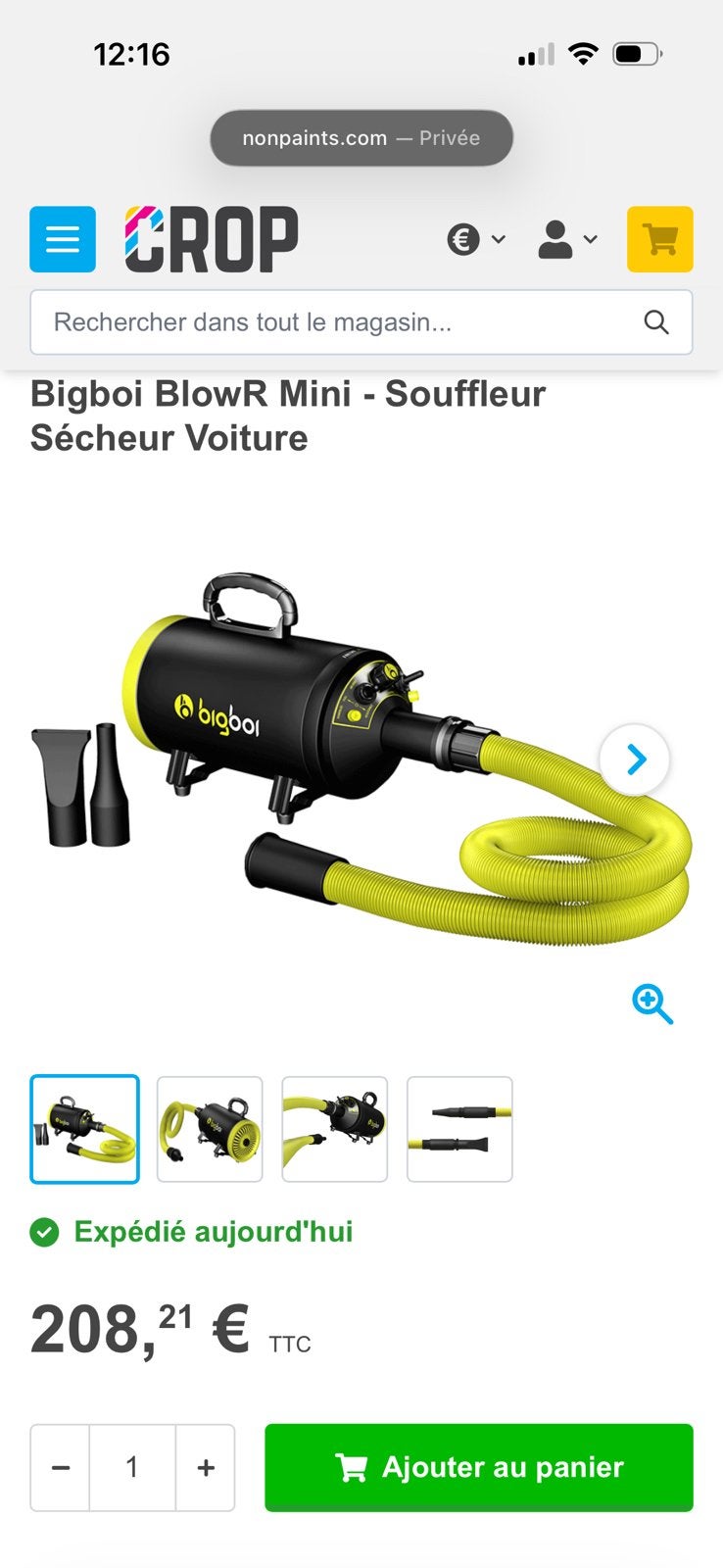 BIGBOI BLOW R MINI souffleur sechage de voiture, Enlèvement ou Envoi, Neuf, Pièces universelles