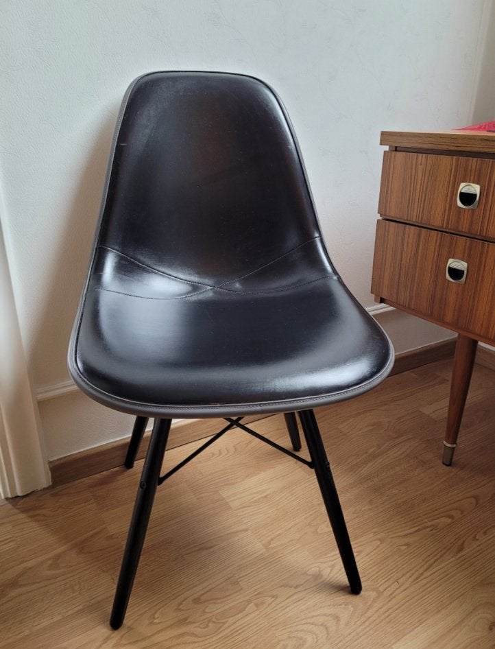 Vintage Herman Miller Eames Side Chair – Jaren 70, Ophalen, Gebruikt, Zwart