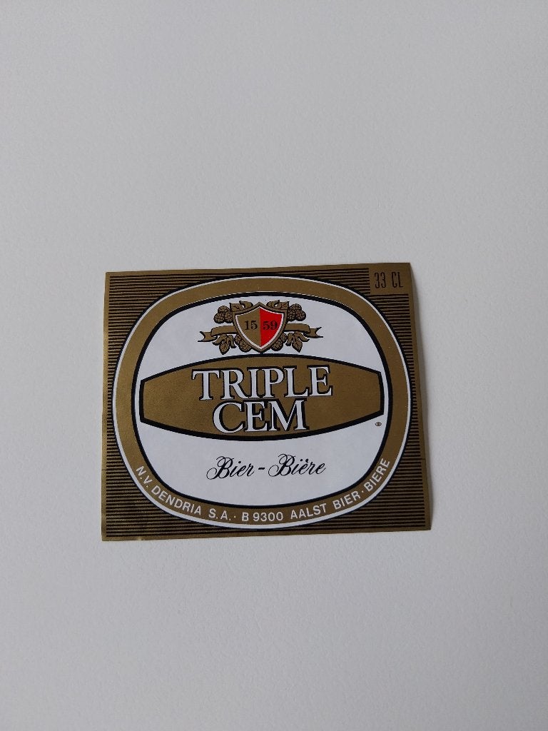 Bieretiket Triple Cem Dendria Aalst De Gheest, Verzamelen, Ophalen of Verzenden, Gebruikt