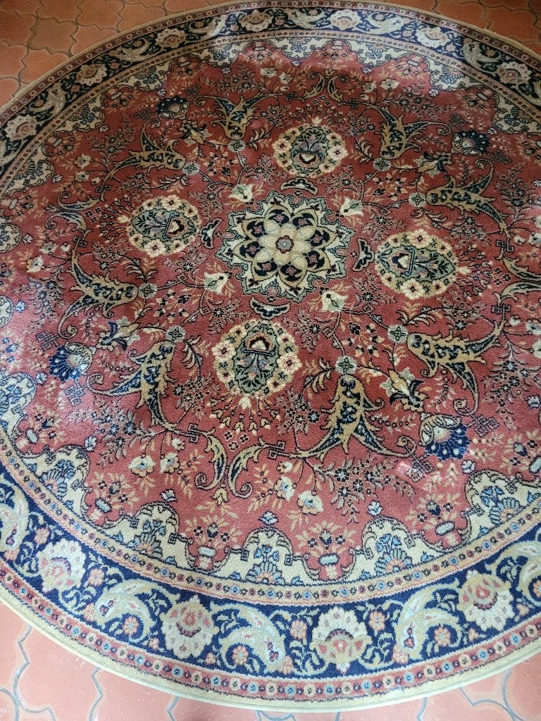 Tapis en laine de 2 mètres et 2 cm comme neuf, 200 cm ou plus, 200 cm ou plus, Rond, Comme neuf