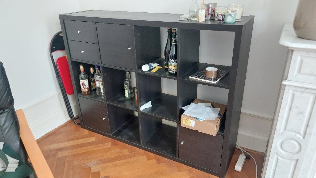 Kallax Ikea 3x4 avec 3 portes et 2 tiroirs, Enlèvement, Comme neuf