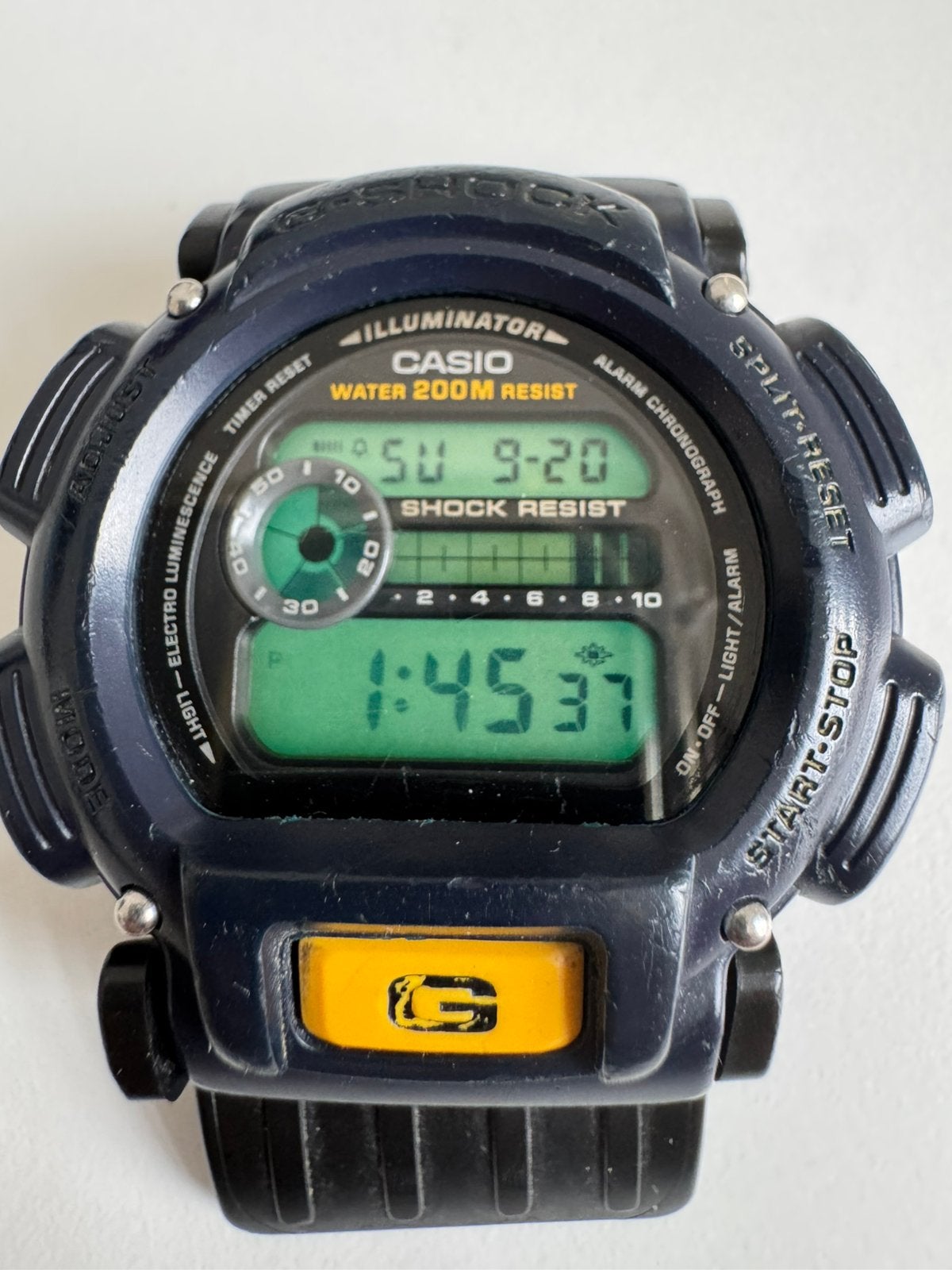 Casio G-Shock DW-9000 (Module 1659) Japan Y - À Réviser, Étanche, Enlèvement ou Envoi, Utilisé, Bleu