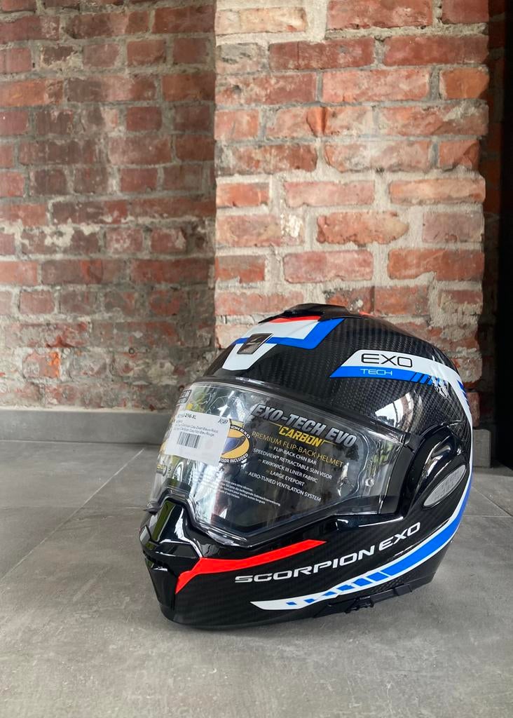 NEUF Casque moto Scorpion EXO-Tech Evo Carbon Cosy, Motos, Enlèvement ou Envoi, Neuf, avec ticket, XL, Autres marques