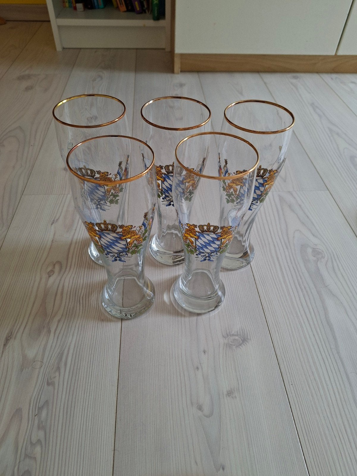 5 verres à bière allemands, Collections, Enlèvement ou Envoi, Comme neuf, Verre à bière