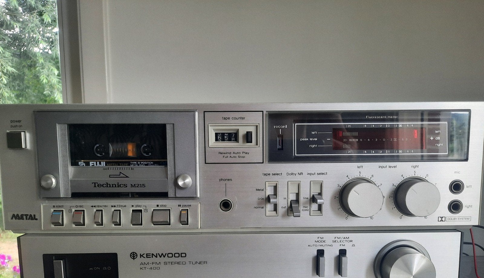 Technics M215 cassettedeck, werkt nog prima., Audio, Tv en Foto, Cassettedecks, Ophalen, Enkel, Tape counter
