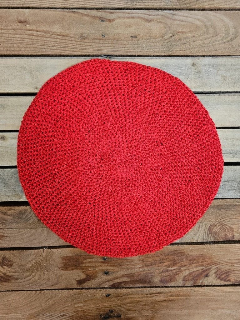 Gehaakte Granny Rood 40/40, Maison & Meubles, Enlèvement ou Envoi, Utilisé, Rouge