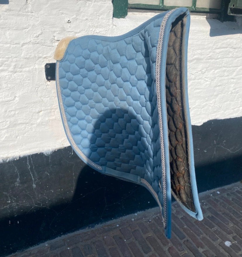 Tapis horsegear d’equitation bleu clair avec strass, Enlèvement ou Envoi, Bleu, Comme neuf, Dressage