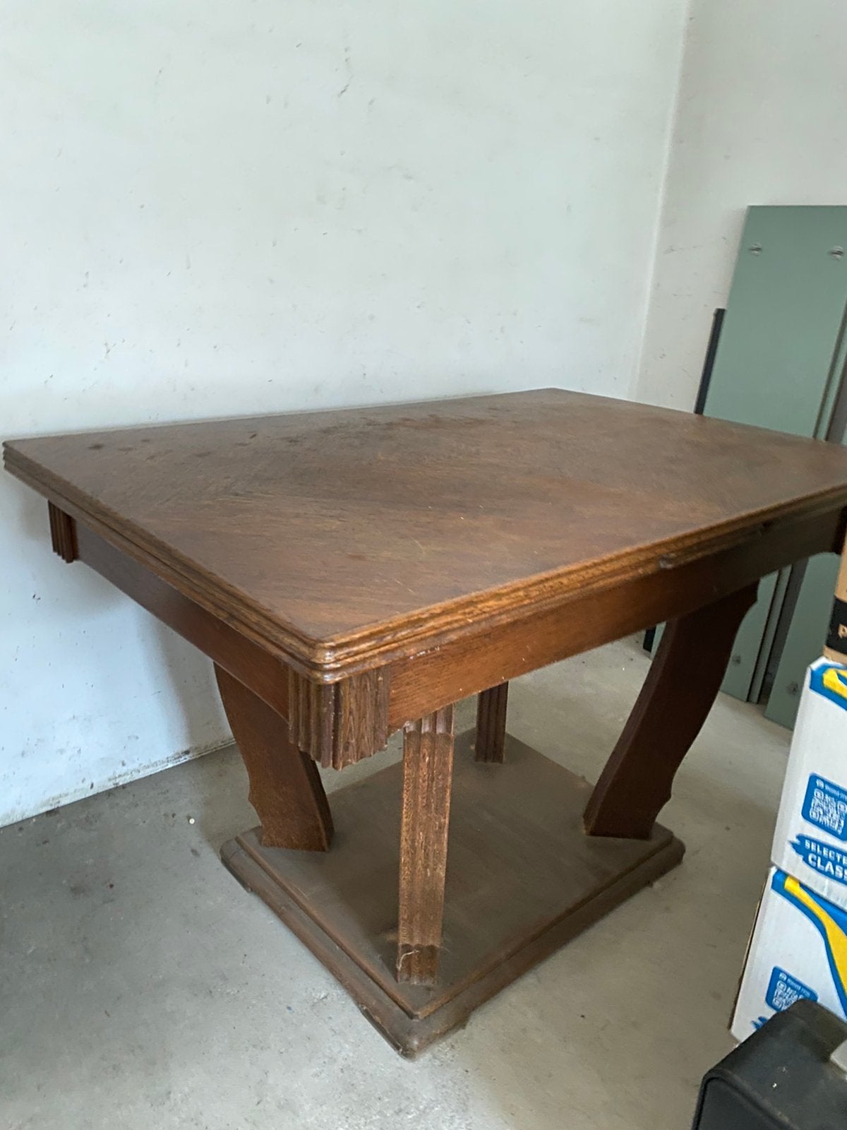 Houten tafel, Huis en Inrichting, Tafels | Eettafels, Ophalen, Gebruikt, Vier personen, Rechthoekig