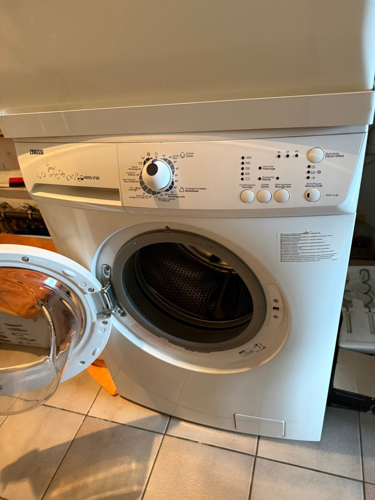 Machine à laver Zanussi ZWG 5140 (5 kg/1400 tr/min), Electroménager, 1200 à 1600 tours, 4 à 6 kg, Chargeur frontal, Enlèvement