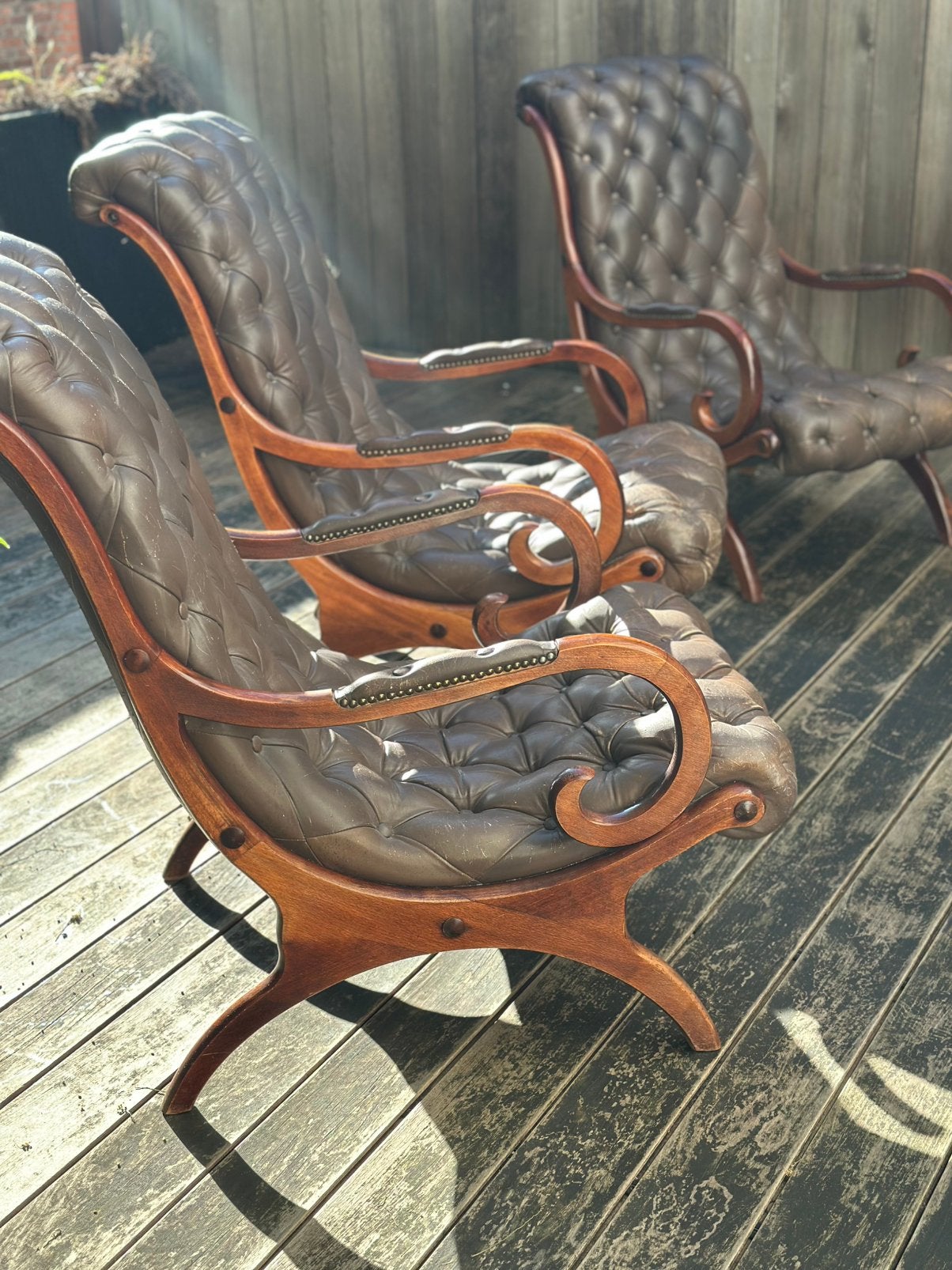 Set Vintage Chesterfield Style Clubzetels – Zalig zitcomfort, Ophalen