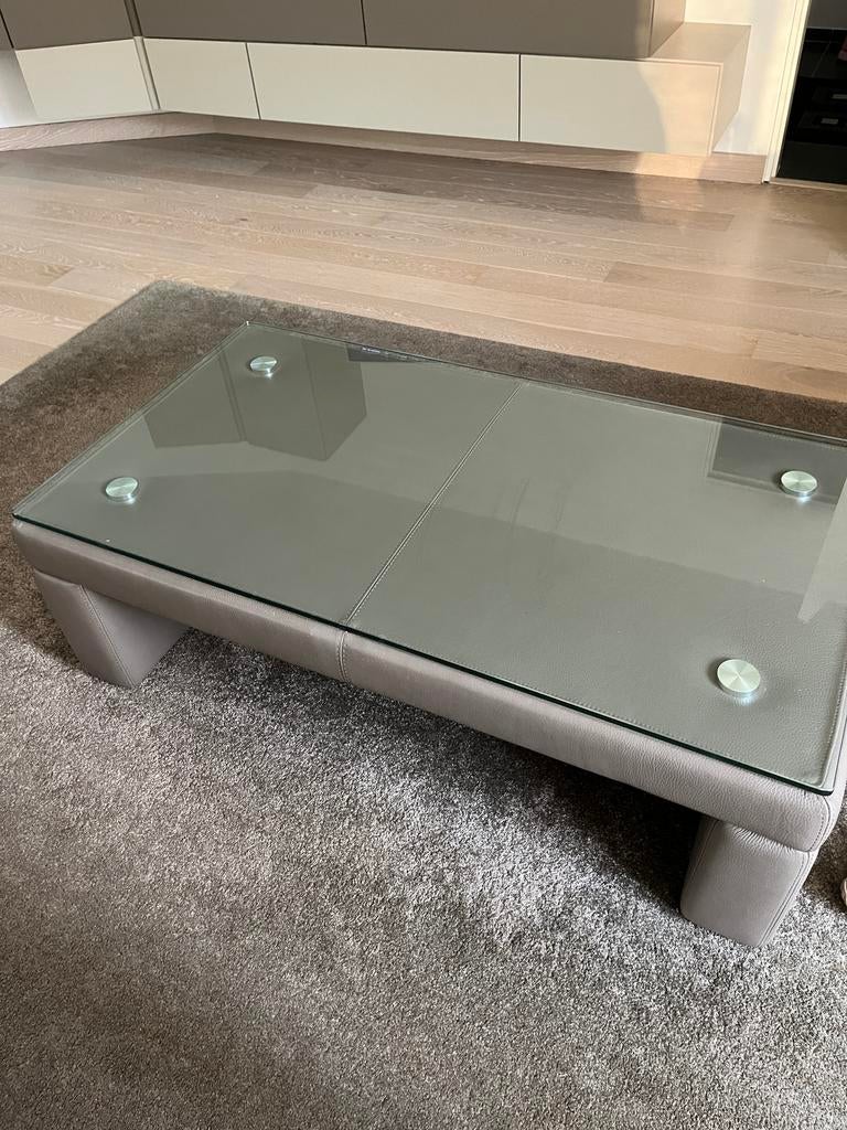 W. Schillig lederen salontafel, Ophalen, Zo goed als nieuw