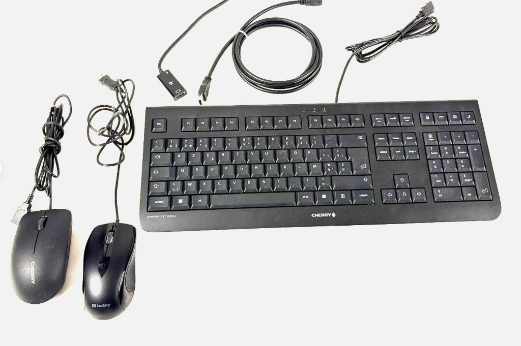Lot clavier + 2 souris CHERRY DC 2000 AZERTY+Sandberg, Enlèvement ou Envoi, Azerty, Filaire, Pavé numérique