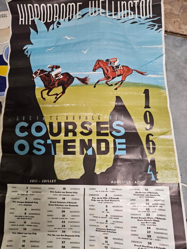 Originele affiche Hippodroom Wellington Oostende, Verzenden