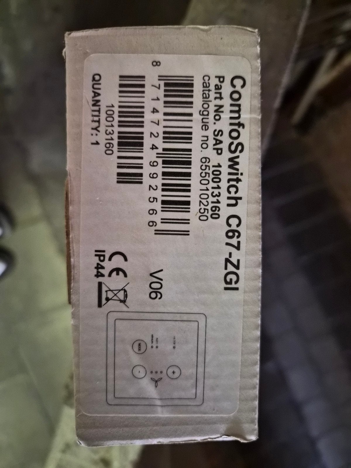 Comfoswitch c67- ZGI, Neuf, Ventilateur et Extracteur