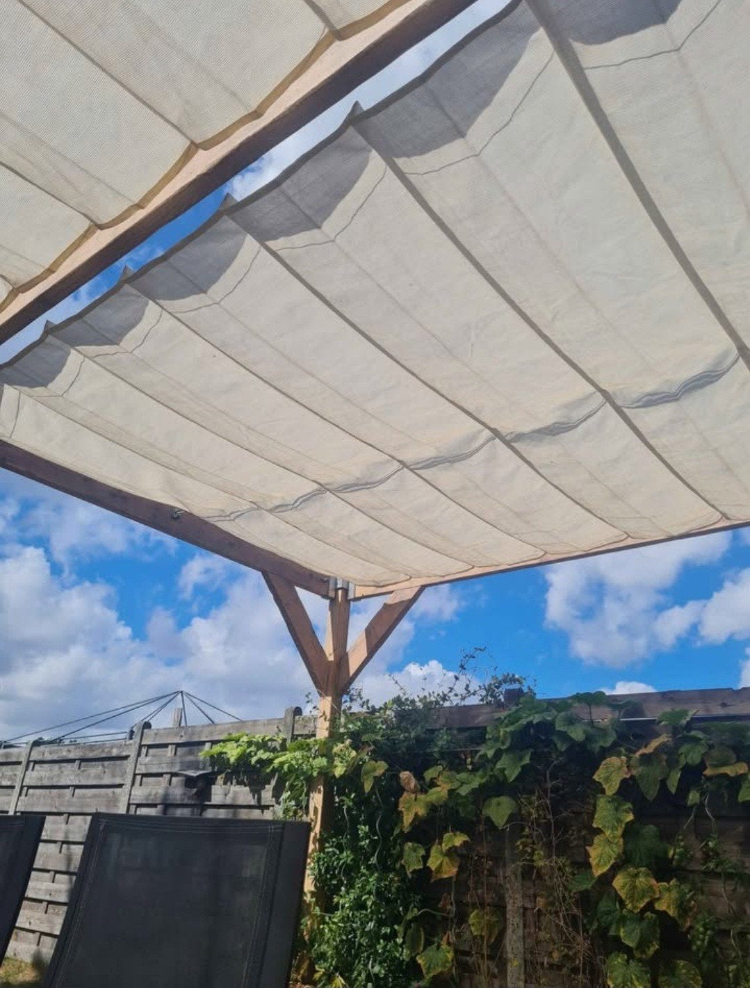 Nieuwe Harmonicadoek voor pergola schaduwdoek, Tuin en Terras, Ophalen