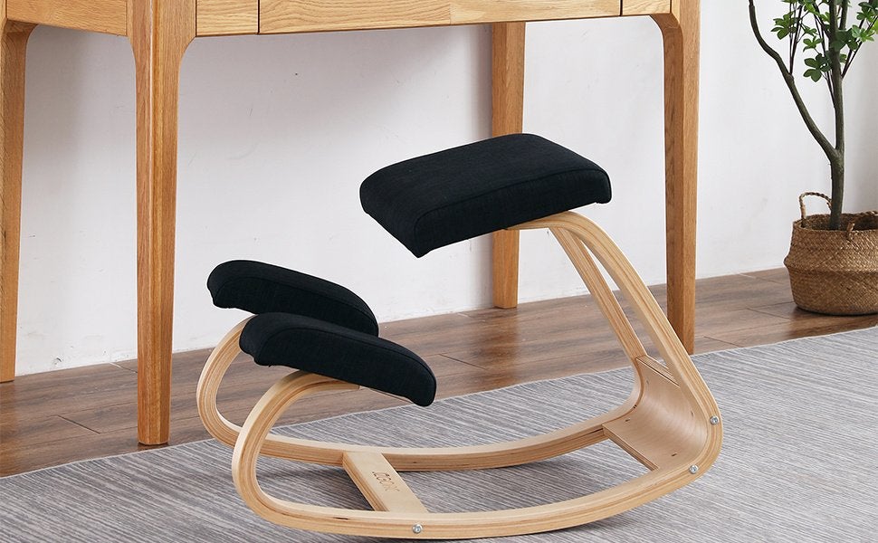 Chaise Ergonomique à Genoux en Bois à Bascule, Maison & Meubles, Chaises de bureau, Tabouret de bureau, Comme neuf, Enlèvement