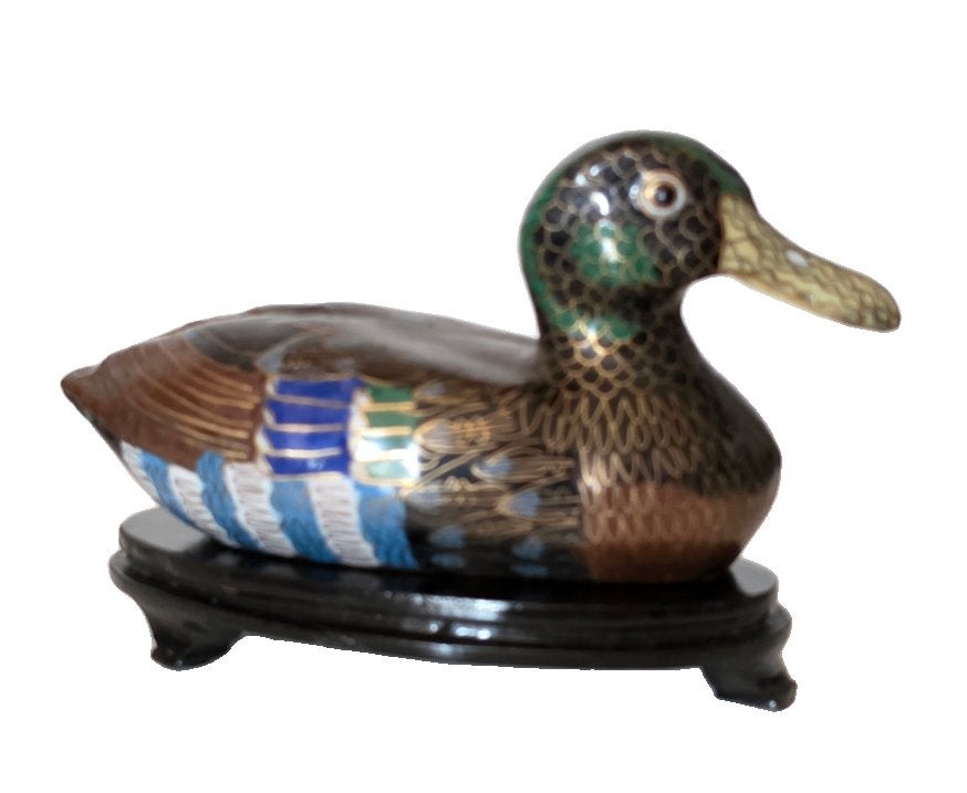 Canard cloisonné - 17 cm., Enlèvement ou Envoi, Comme neuf