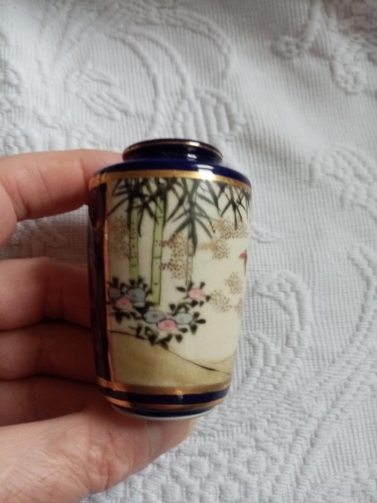 Satsuma 1912/26 Japanse miniatuurvaas van keramiek, Ophalen of Verzenden