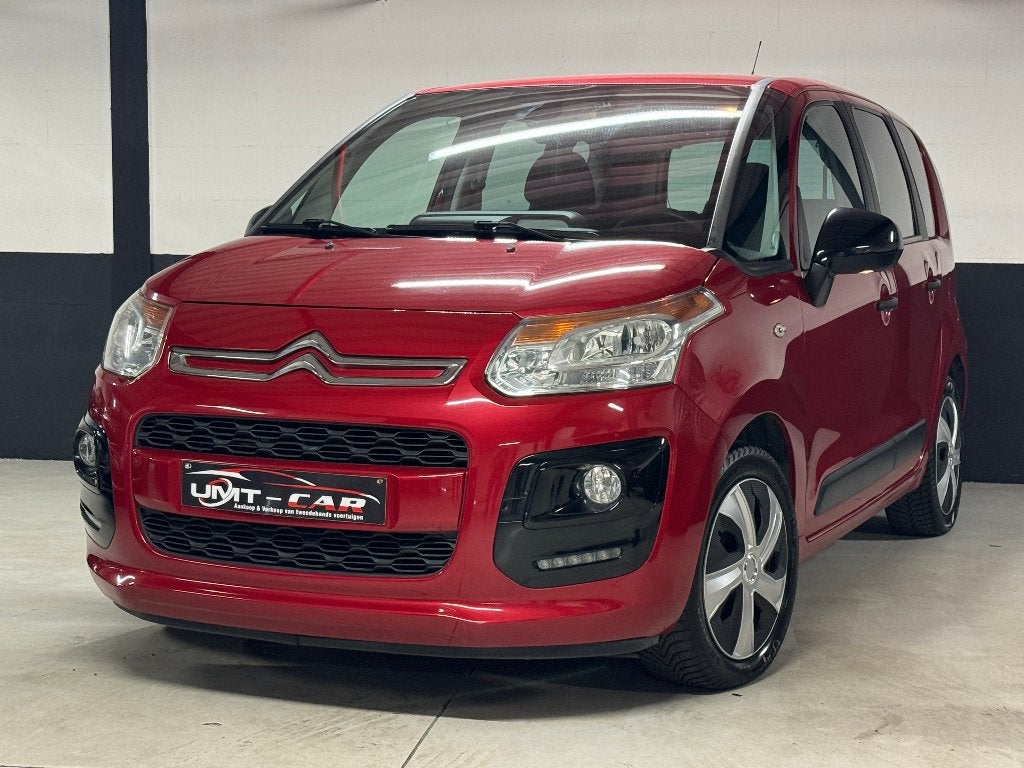 CITROEN C3 PICASSO 1.2i EXCLUSIVE FULL OPTIONS /GEKEURD/LEZ✅, Autos, Rouge, Achat, Ordinateur de bord, Euro 6