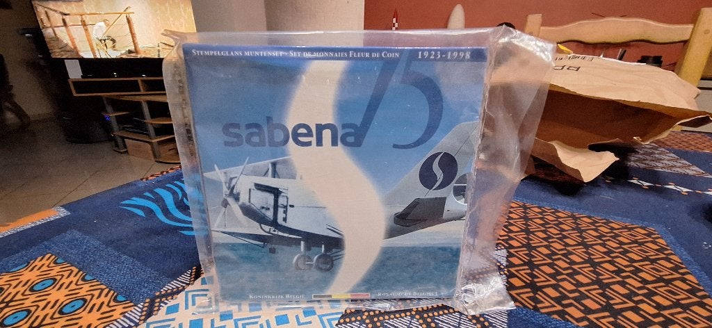 Sabena 75 jaar oude muntset bloemenmuntenset, Verzamelen, Sabenasouvenirs, Ophalen of Verzenden, Nieuw