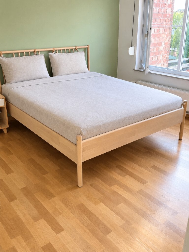 IKEA BJÖRKSNÄS bed 160200 + MORGEDAL matras, Maison & Meubles, Matelas, Enlèvement, Utilisé, 200 cm