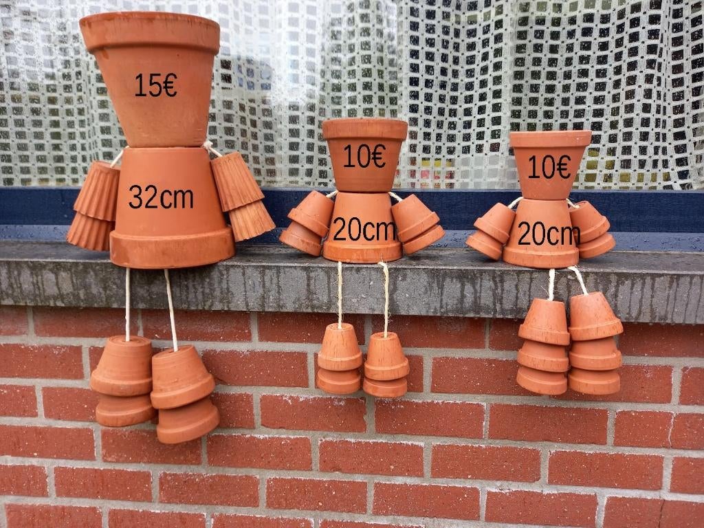 figuurtjes van bloempotten vanaf 8€, Tuin en Terras, Tuinbeelden, Ophalen