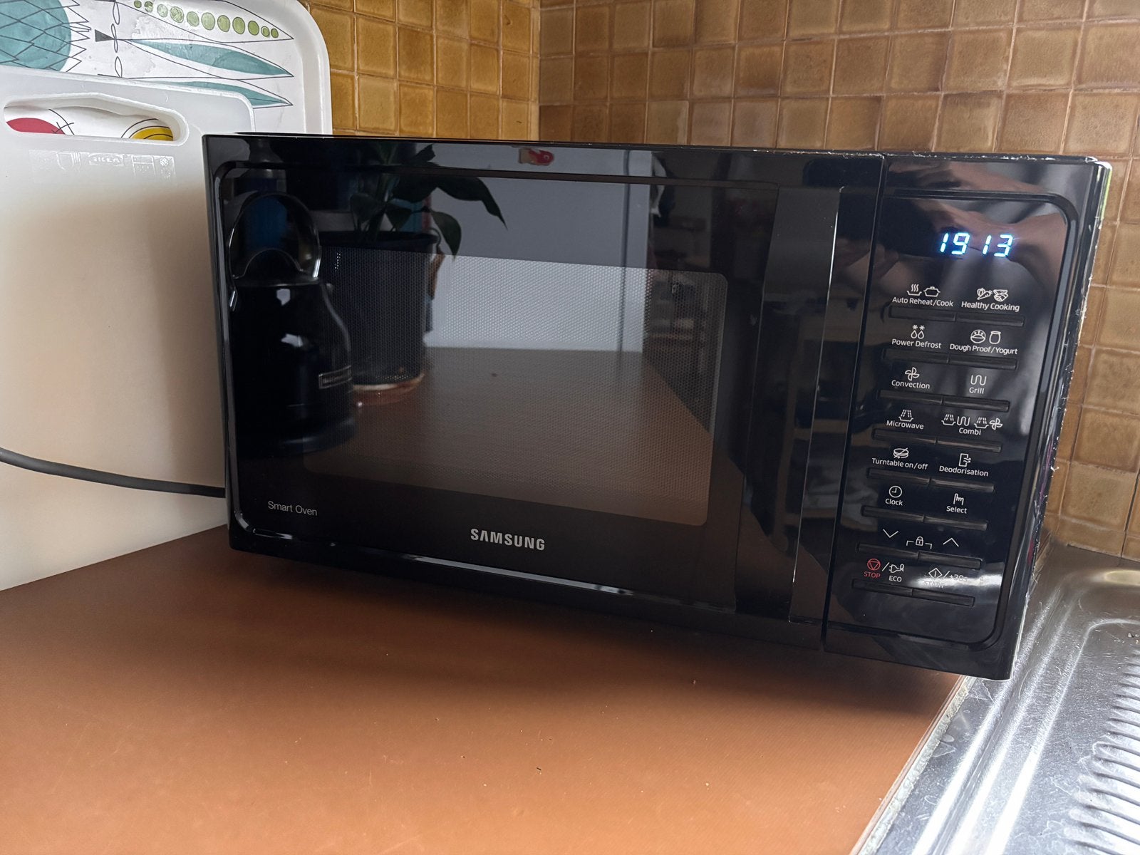 Samsung smart oven combimagnetron, Ophalen, Zo goed als nieuw, Inbouw, Draaiplateau