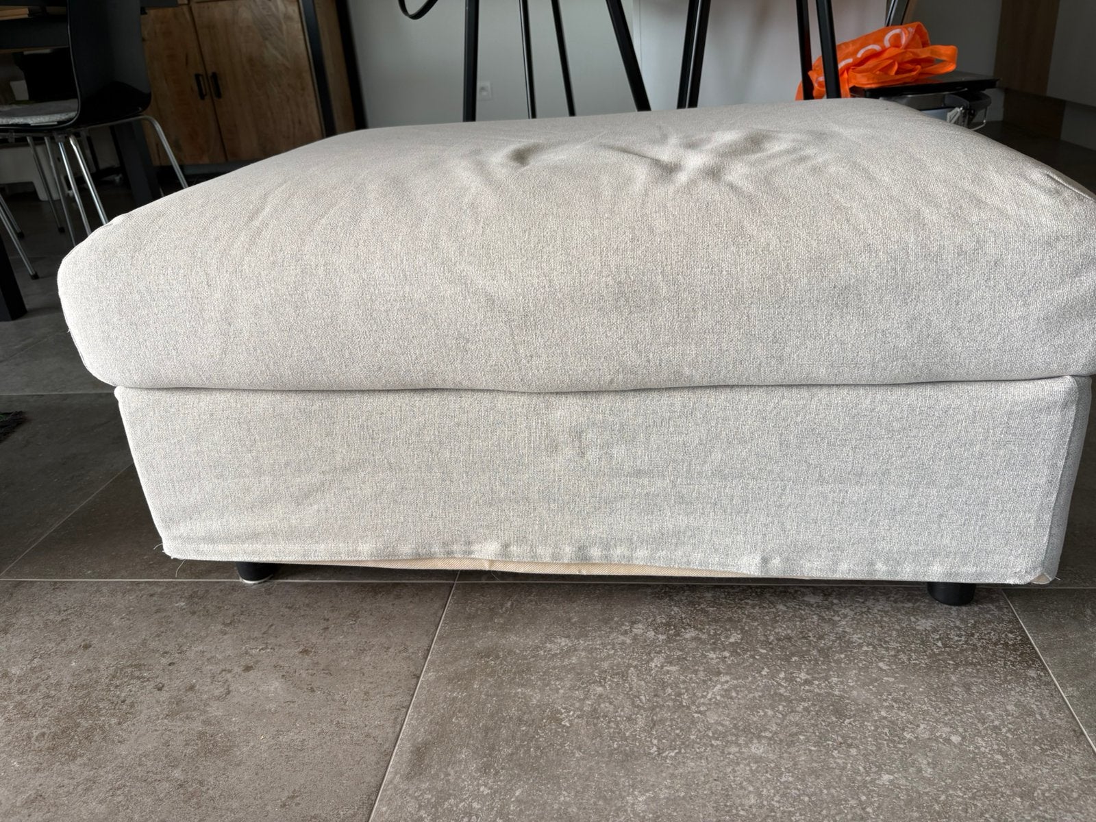 Poef met opbergruimte ikea kivik, Ophalen, 75 tot 100 cm, Zo goed als nieuw, 75 tot 100 cm