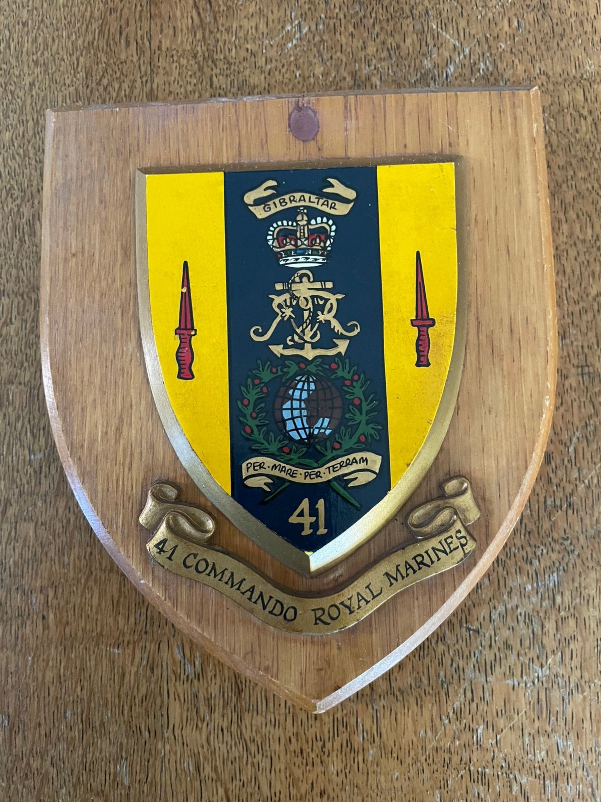 UK 41 commando royal marines muurschild, Ophalen of Verzenden, Marine
