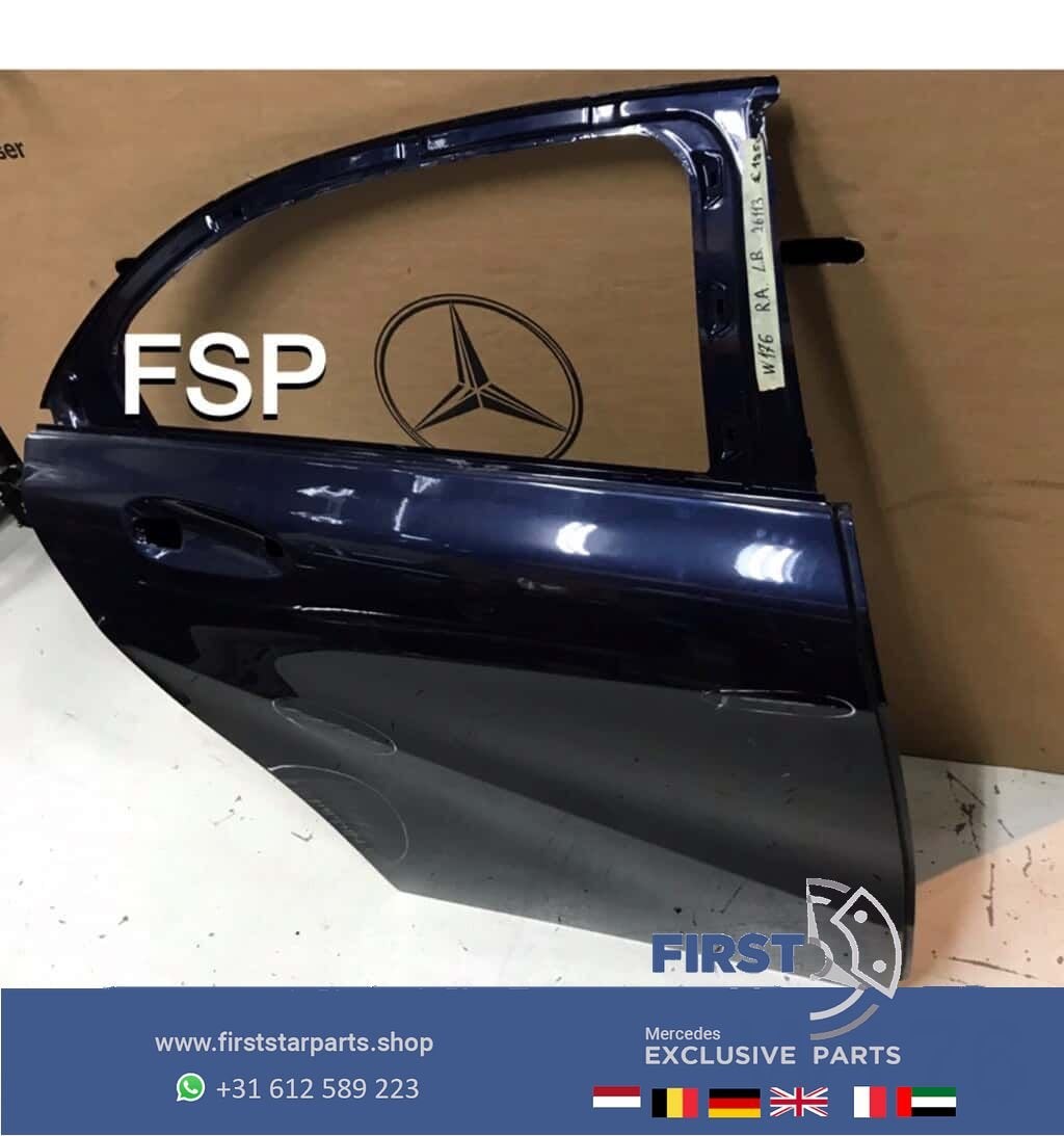 W176 Mercedes A Klasse deur rechts portier zwart wit blauw 2, Gebruikt, -, Deur, Achter
