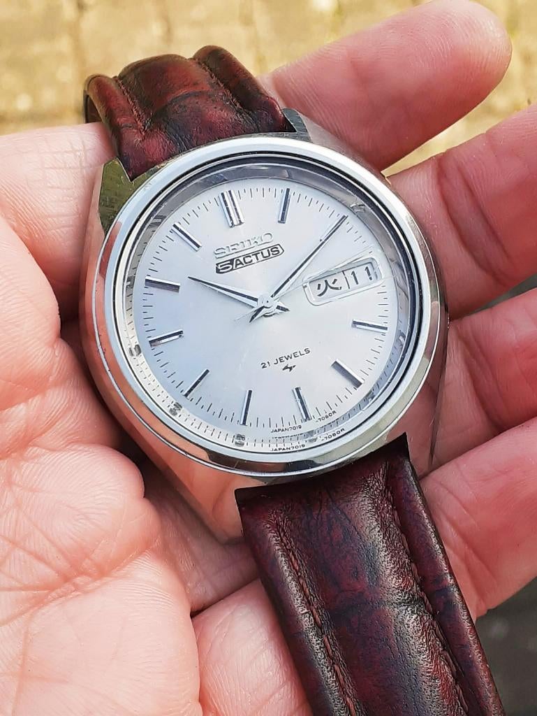Seiko Actus 7019-7060 automatische vintage 1973, Handtassen en Accessoires, Horloges | Antiek, Ophalen of Verzenden, Polshorloge