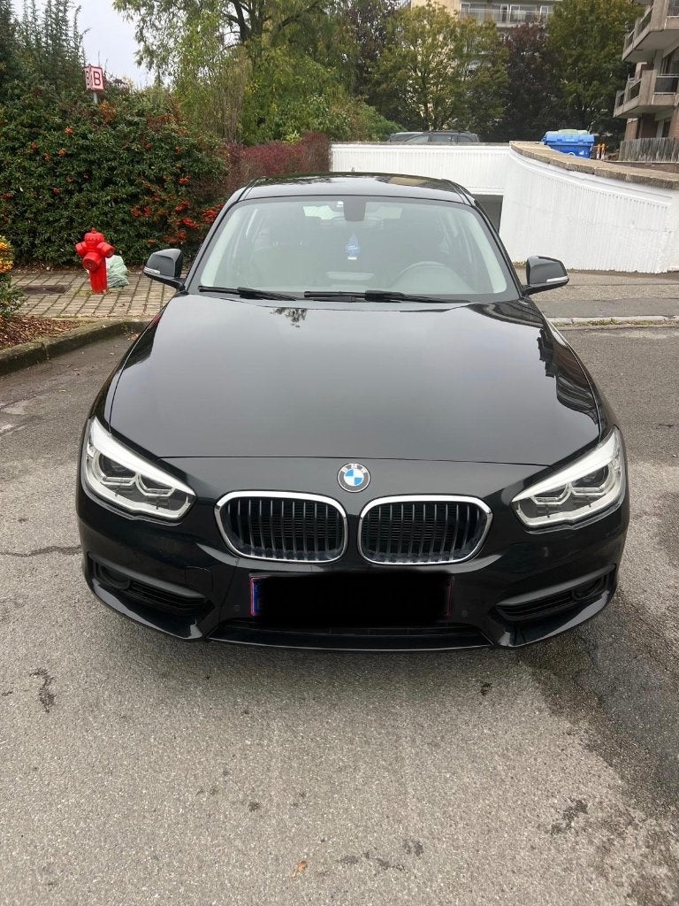BMW 118i, Auto's, 1 Reeks, Zwart, Leder, 5 deurs