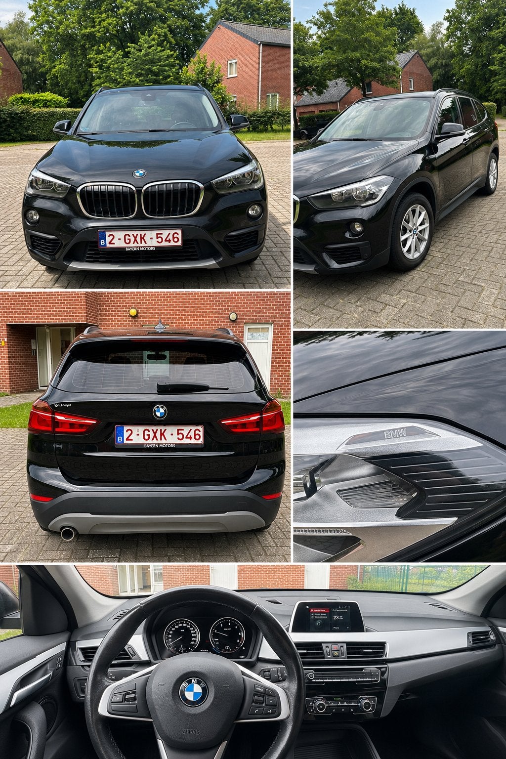 BMW x1, Auto's, Zwart, Leder, Bedrijf, SUV of Terreinwagen