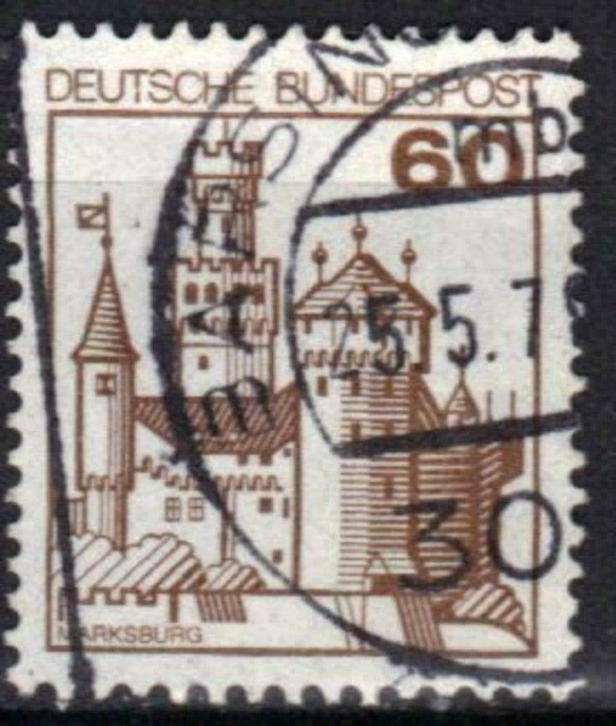 Allemagne Bundespost 1977 - Yvert 765 - Châteaux (ST), Envoi, Affranchi