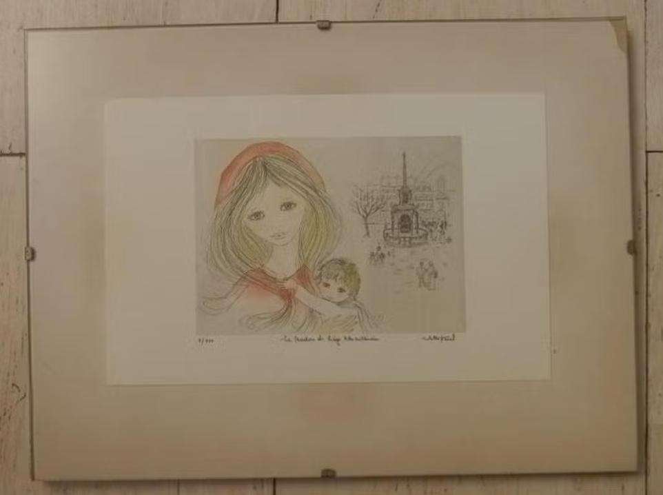 La Madone de Liège Ville Millénaire, Antiek en Kunst, Ophalen of Verzenden, Ets