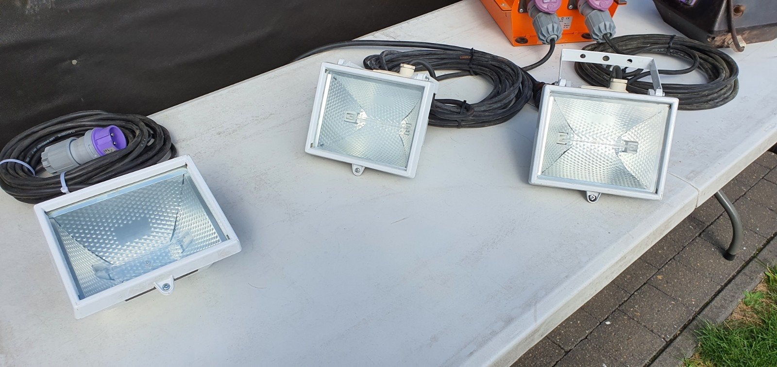 Pack Éclairage de Chantier Pro 24V – 3 Projecteurs KERAF + 2, Enlèvement, Comme neuf, 50 à 200 watts, Autres types