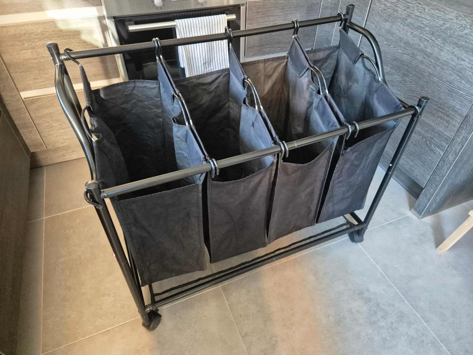 Wassorteerder 4 vakken, 4 x 35 l, Ophalen