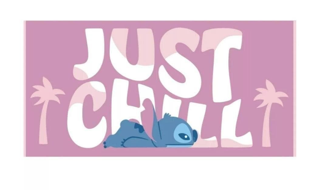 Stitch Badlaken Just Chill - Sneldrogend Disney Strandlaken, Neuf, Accessoire de natation, Taille unique, Fille