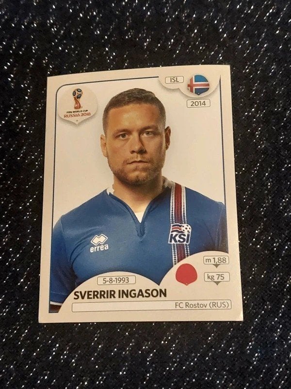 Panini / Sticker : Sverrir Ingason / IJsland / WK 2018, Verzamelen, Ophalen of Verzenden, Nieuw, Poster, Plaatje of Sticker