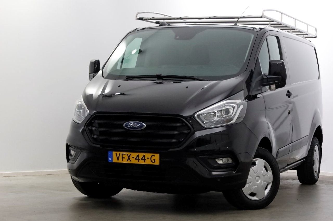 Ford Transit Custom 2.0 TDCI L1H1 Trend Airco/Imperiaal/Crui, Auto's, Zwart, Parkeersensor, Ford, Onderhoudsboekje